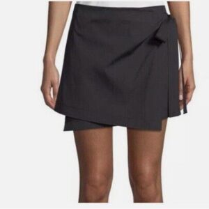Theory Black Wrap Skirt